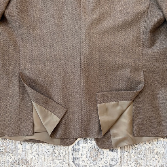 Men’s Herringbone Wool & Cashmere Sport Coat Blazer Jacket - Picture 10 of 16